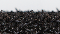 Farbmuster zu WARCO Bodenfliesen mit aufkaschiertem Kunstgras in der Farbe schwarz.