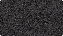 Farbmuster zum WARCO Farbton anthrazit für monochrome Oberflächen aus schwarzem SBR-Gummigranulat und farblosem Bindemittel.