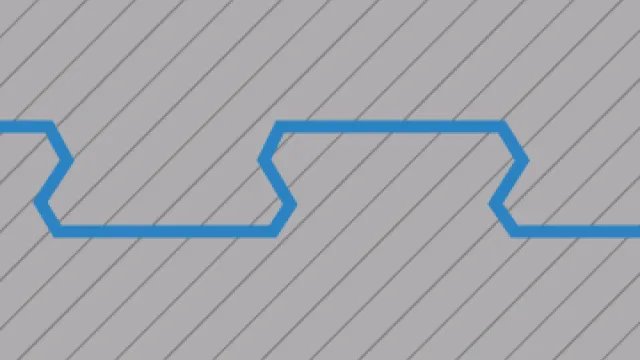 Uitgesneden puzzelverbinding zonder afschuining