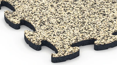 Detailansicht einer WARCO XT Platte mit optimierter Verzahnung und kalibrierten Format. Die präzise Verbindung der Platten ermöglicht eine nahezu fugenlose Flächenoptik mit kaum sichtbaren Fugen.