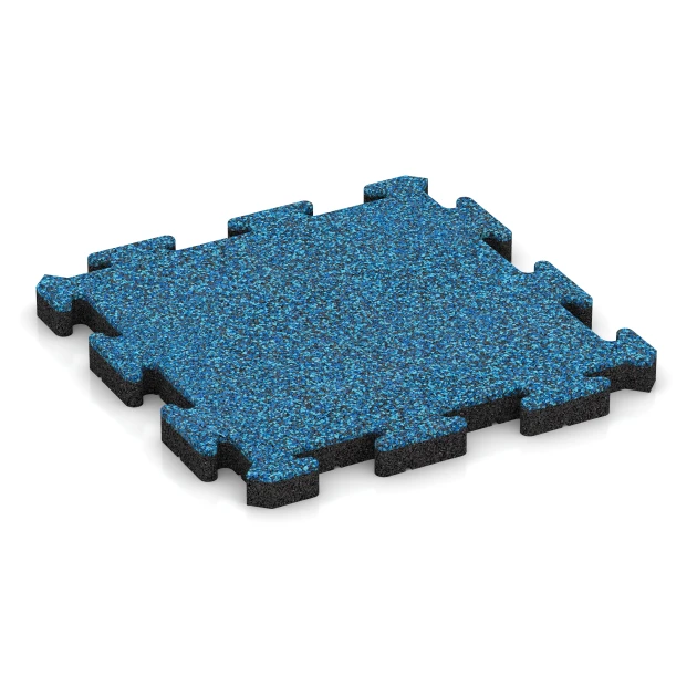 Ballspielplatte von WARCO im Farbdesign Atlantik mit den Abmessungen 50 x 50 x 4 cm | 0,25 m². Produktfoto von Artikel 4127 in der Aufsicht von schräg vorne.