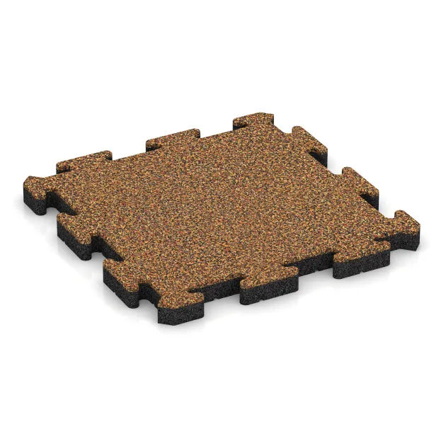 Hunde-Sportboden HD von WARCO im Farbdesign Rattan Lounge mit den Abmessungen 500 x 500 x 40 mm. Produktfoto von Artikel 4028 in der Aufsicht von schräg vorne.