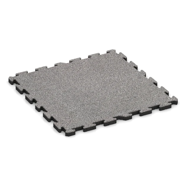 Tapis de Protection Fitness HD de WARCO en couleur Gris mélange au format 100 x 100 x 4 cm | 1,00 m². La photo de l’article 4584 dans la vue complète de face.