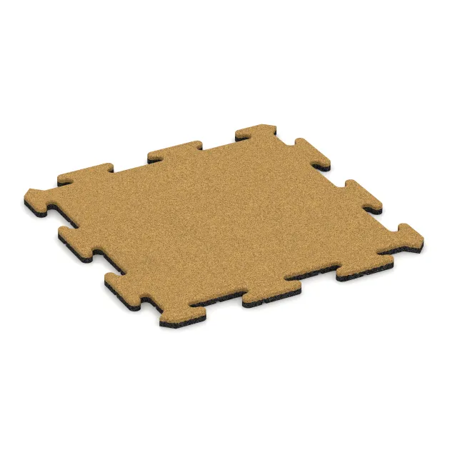 Balkon-Bodenbelag 1,8 cm – wetterfest von WARCO im Farbdesign Zitronengelb mit den Abmessungen 500 x 500 x 18 mm. Produktfoto von Artikel 6206 in der Aufsicht von schräg vorne.