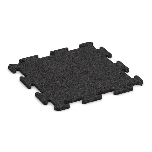 Indoor-Klickfliese von WARCO im Farbdesign Anthrazit mit den Abmessungen 500 x 500 x 18 mm. Produktfoto von Artikel 6102 in der Aufsicht von schräg vorne.