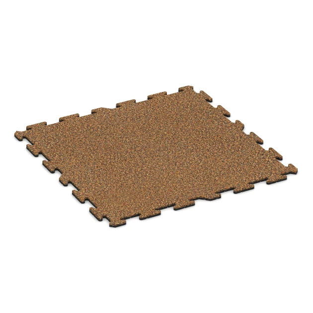 Indoor-Klickfliese von WARCO im Farbdesign Terra Cotta mit den Abmessungen 100 x 100 x 1,8 cm | 1,00 m². Produktfoto von Artikel 5949 in der Aufsicht von schräg vorne.