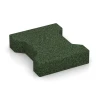 Rubberen straatklinker von WARCO im Farbdesign Grasgroen mit den Abmessungen 20 x 16,5 x 4,3 cm | 0,0278 m². Produktfoto von Artikel 3605 in der Aufsicht von schräg vorne.