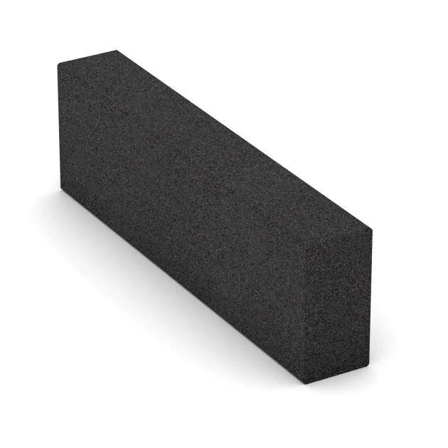 Bloc de marche en caoutchouc de WARCO en couleur Anthracite au format 100 x 30 x 15 cm. La photo de l’article 7028 dans la vue complète de face.