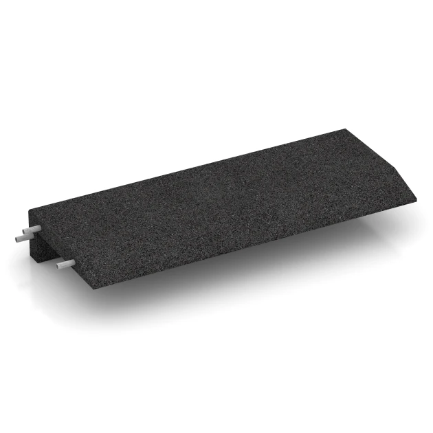 Rubber randafdekking von WARCO im Farbdesign Antraciet mit den Abmessungen 100 x 40 cm | 4,5/14,5 cm. Produktfoto von Artikel 2607 in der Aufsicht von schräg vorne.