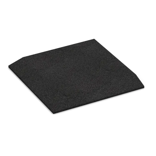 Dalle de coin (deux côtés biseautés) de WARCO en couleur Anthracite au format 500 x 500 x 40 mm. La photo de l’article 0473 dans la vue complète de face.