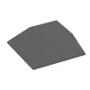 Dalle de coin (deux côtés biseautés) de WARCO en couleur Gris ardoise au format 500 x 500 x 100 mm. La photo de l’article 0502 dans la vue complète de face.