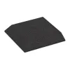 Dalle de coin (deux côtés biseautés) de WARCO en couleur Anthracite au format 500 x 500 x 65 mm. La photo de l’article 0491 dans la vue complète de face.