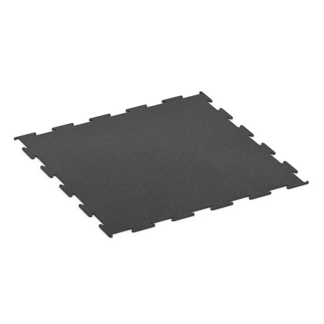 Fitnessboden Kompakt von WARCO im Farbdesign Anthrazit mit den Abmessungen 100 × 100 × 0,8 cm. Produktfoto von Artikel 6449 in der Aufsicht von schräg vorne.