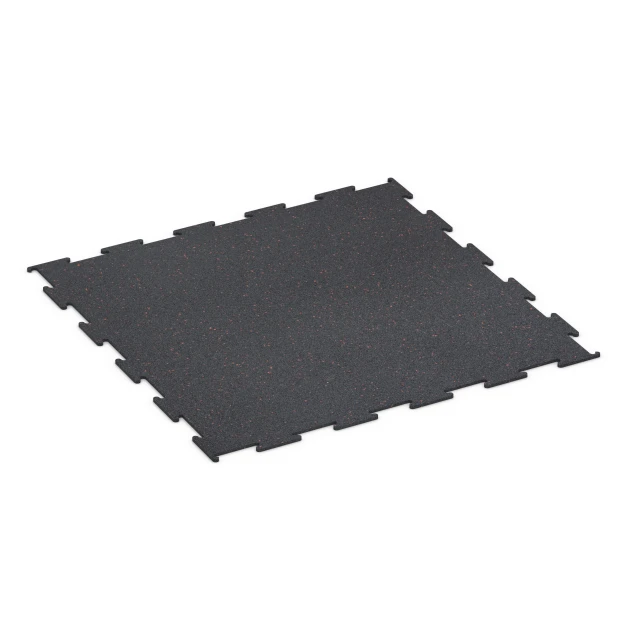 Fitnessboden Kompakt von WARCO im Farbdesign Leicht Rot Gesprenkelt mit den Abmessungen 100 × 100 × 0,8 cm. Produktfoto von Artikel 6450 in der Aufsicht von schräg vorne.