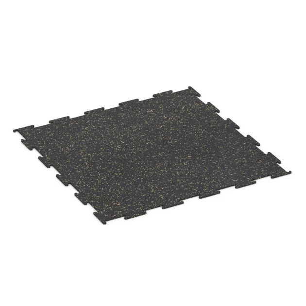 Fitnessvloer Compact von WARCO im Farbdesign Licht Geel Gesprenkelde mit den Abmessungen 100 × 100 × 0,8 cm. Produktfoto von Artikel 6454 in der Aufsicht von schräg vorne.