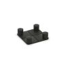 Clip en plastique de WARCO en couleur Noir mat au format 50 x 50 mm – 8 mm. La photo de l’article 6121 dans la vue complète de face.