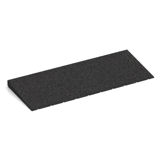 Übergangsrampe 75 cm von WARCO im Farbdesign Anthrazit mit den Abmessungen 75 x 30 cm | 8 < 40 mm. Produktfoto von Artikel 2428 in der Aufsicht von schräg vorne.
