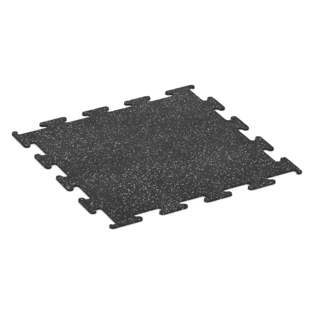 Fitness Performance Elite sportvloer von WARCO im Farbdesign Licht grijs gespikkeld mit den Abmessungen 100 x 100 x 1 cm | 1,00 m². Produktfoto von Artikel 3776 in der Aufsicht von schräg vorne.