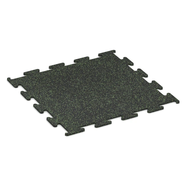 Fitness Performance Elite Trainingsvloer von WARCO im Farbdesign Licht Groen Gespikkeld mit den Abmessungen 100 x 100 x 1,5 cm | 1,00 m². Produktfoto von Artikel 3759 in der Aufsicht von schräg vorne.