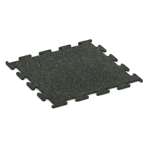 Fitness Performance Elite Trainingsvloer von WARCO im Farbdesign Licht Groen Gespikkeld mit den Abmessungen 100 x 100 x 2 cm | 1,00 m². Produktfoto von Artikel 6979 in der Aufsicht von schräg vorne.