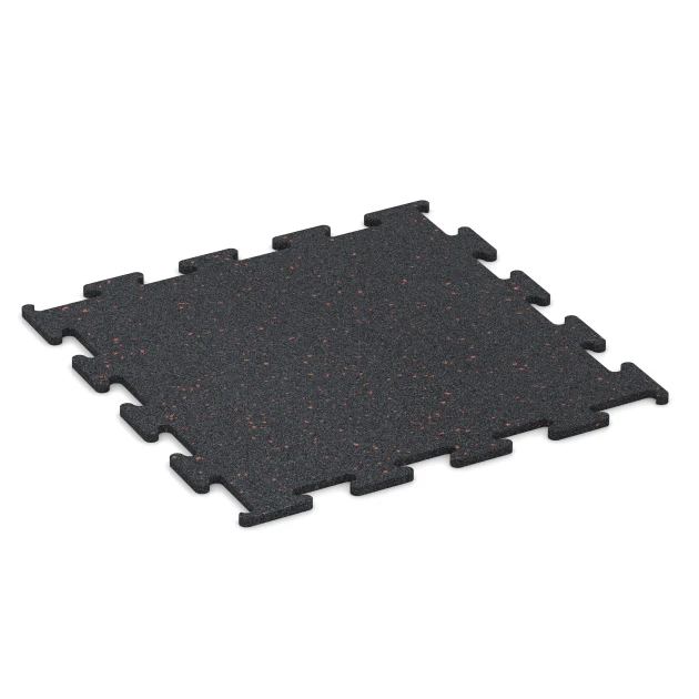 Fitness Performance Elite sportvloer von WARCO im Farbdesign Licht rood gespikkeld mit den Abmessungen 50 x 50 x 1 cm | 0,25 m². Produktfoto von Artikel 3765 in der Aufsicht von schräg vorne.