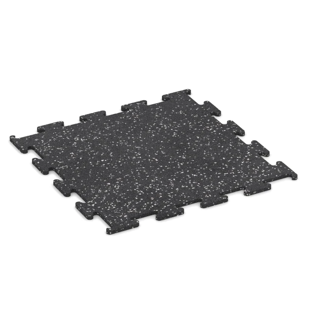Fitness Performance Elite sportvloer von WARCO im Farbdesign Licht grijs gespikkeld mit den Abmessungen 50 x 50 x 1 cm | 0,25 m². Produktfoto von Artikel 3779 in der Aufsicht von schräg vorne.