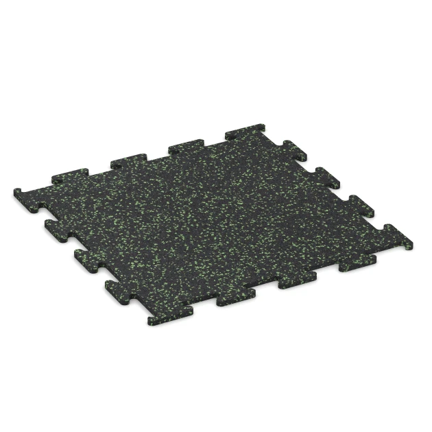 Fitness Performance Elite sportvloer von WARCO im Farbdesign Licht groen gespikkeld mit den Abmessungen 50 x 50 x 1 cm | 0,25 m². Produktfoto von Artikel 3767 in der Aufsicht von schräg vorne.