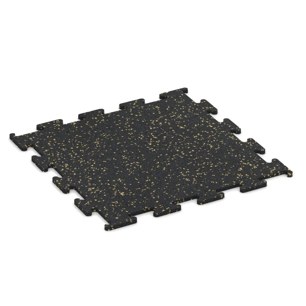 Fitness Performance Elite sportvloer von WARCO im Farbdesign Licht geel gespikkeld mit den Abmessungen 50 x 50 x 1 cm | 0,25 m². Produktfoto von Artikel 3764 in der Aufsicht von schräg vorne.