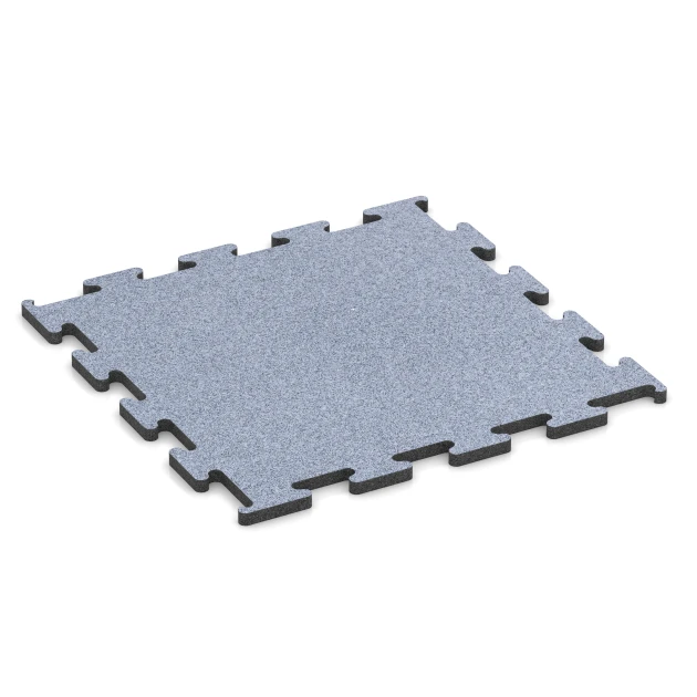 Fitness Performance Elite Trainingsboden von WARCO im Farbdesign Nebelgrau mit den Abmessungen 50 x 50 x 1,5 cm | 0,25 m². Produktfoto von Artikel 6154 in der Aufsicht von schräg vorne.