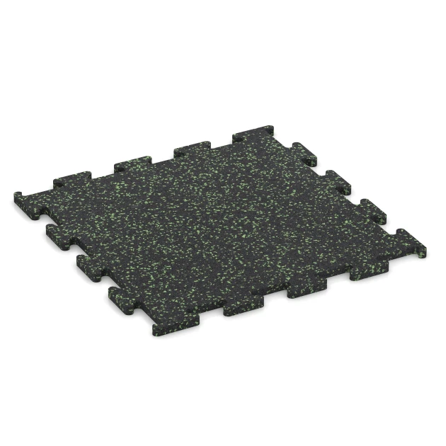 Fitness Performance Elite Trainingsboden von WARCO im Farbdesign Leicht Grün Gesprenkelt mit den Abmessungen 50 x 50 x 1,5 cm | 0,25 m². Produktfoto von Artikel 3771 in der Aufsicht von schräg vorne.