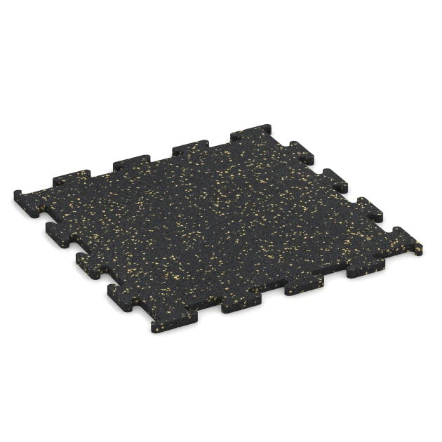 Fitness Performance Elite sportvloer von WARCO im Farbdesign Licht geel gespikkeld mit den Abmessungen 50 x 50 x 1,5 cm | 0,25 m². Produktfoto von Artikel 3768 in der Aufsicht von schräg vorne.
