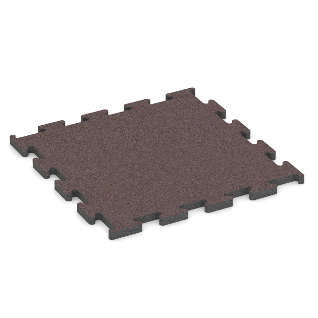 Fitness Performance Elite Trainingsvloer von WARCO im Farbdesign Mineraalrood mit den Abmessungen 50 x 50 x 2 cm | 0,25 m². Produktfoto von Artikel 6155 in der Aufsicht von schräg vorne.