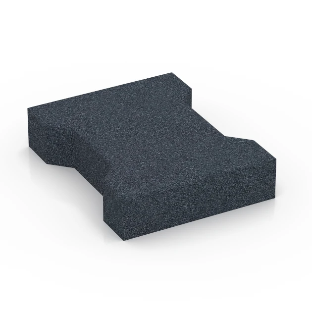 Gummipflasterstein Pferde von WARCO im Farbdesign Schiefergrau mit den Abmessungen 20 x 16,5 x 4,3 cm | 0,0278 m². Produktfoto von Artikel 6378 in der Aufsicht von schräg vorne.