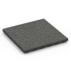Fallschutzmatte EPDM – 120 cm von WARCO im Farbdesign Dunkelgrauer Granit mit den Abmessungen 50 x 50 x 4 cm | 0,25 m². Produktfoto von Artikel 6422 in der Aufsicht von schräg vorne.