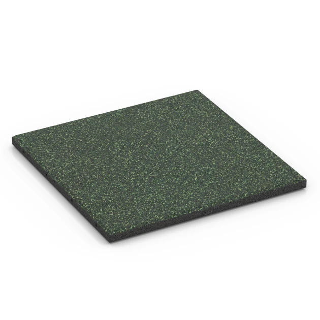 Rubberen speelplaatstegel – 90 cm von WARCO im Farbdesign Engels gazon mit den Abmessungen 50 x 50 x 3 cm | 0,25 m². Produktfoto von Artikel 6415 in der Aufsicht von schräg vorne.