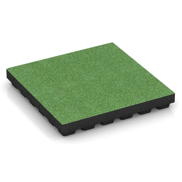 Fallschutzplatte – 205 cm von WARCO im Farbdesign Lindgrün mit den Abmessungen 50 x 50 x 7 cm. Produktfoto von Artikel 6141 in der Aufsicht von schräg vorne.