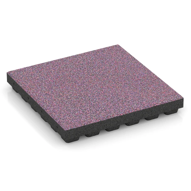 Valdempende EPDM-tegel – 210 cm von WARCO im Farbdesign Lavendel mit den Abmessungen 50 x 50 x 7 cm | 0,25 m². Produktfoto von Artikel 6445 in der Aufsicht von schräg vorne.