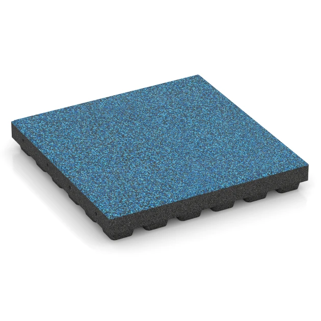 Fallschutzplatte – 210 cm von WARCO im Farbdesign Atlantik mit den Abmessungen 50 x 50 x 7 cm. Produktfoto von Artikel 6447 in der Aufsicht von schräg vorne.