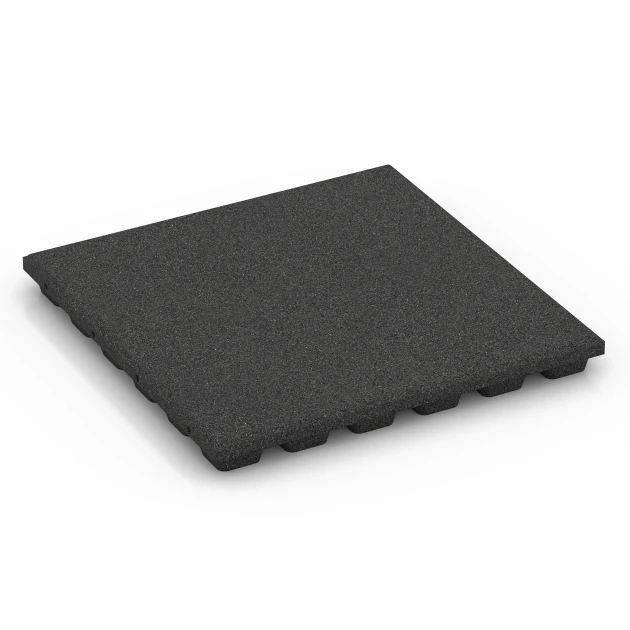 Fallschutzplatte – 170 cm von WARCO im Farbdesign Anthrazit mit den Abmessungen 50 x 50 x 4,8 cm | 0,25 m². Produktfoto von Artikel 6135 in der Aufsicht von schräg vorne.