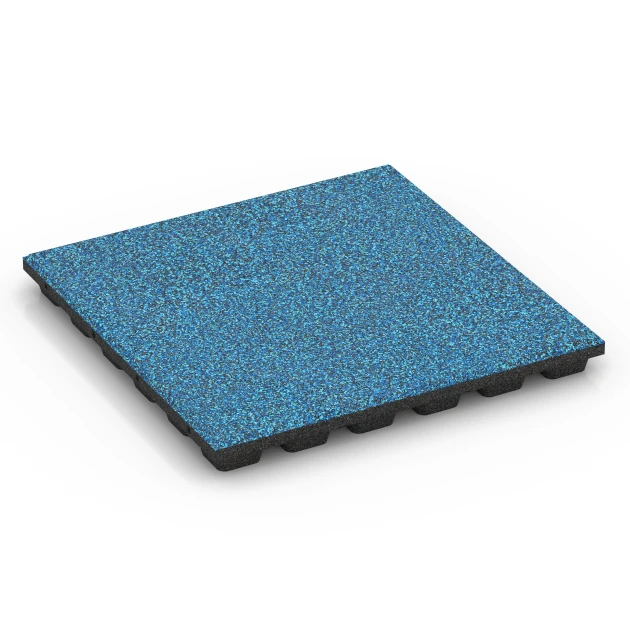 Dalle amortissante EPDM – 160 cm de WARCO en couleur Atlantique au format 50 x 50 x 4,8 cm | 0,25 m². La photo de l’article 6438 dans la vue complète de face.
