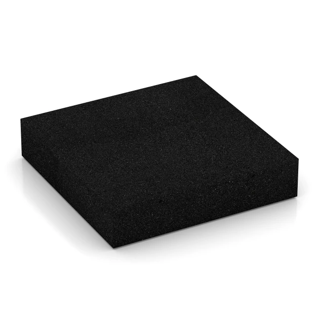 Fallschutzplatten von WARCO im Farbdesign Anthrazit mit den Abmessungen 50 x 50 x 11 cm. Produktfoto von Artikel 6174 in der Aufsicht von schräg vorne.