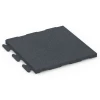 Rubber terrastegel Linea von WARCO im Farbdesign Leisteengrijs mit den Abmessungen 50 x 50 x 3 cm | 0,25 m². Produktfoto von Artikel 7055 in der Aufsicht von schräg vorne.