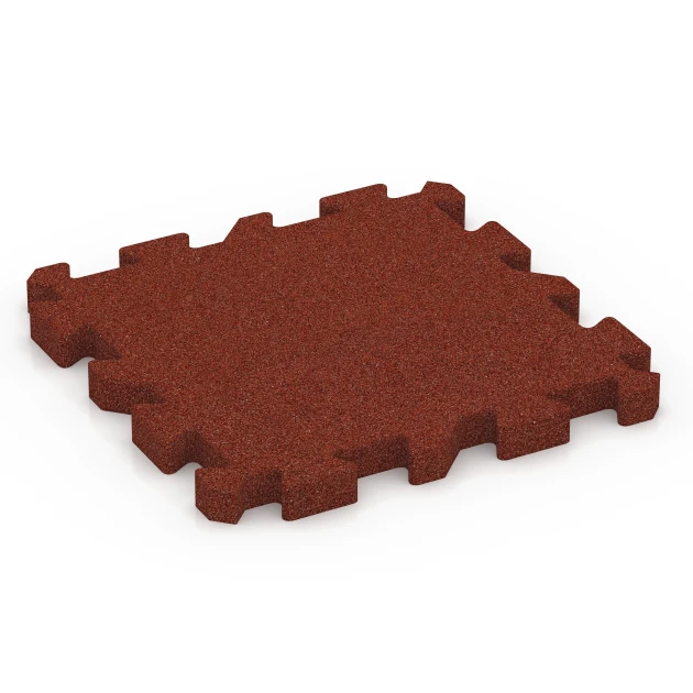 Fitnesstegel von WARCO im Farbdesign Baksteenrood mit den Abmessungen 50 x 50 x 4 cm | 0,25 m². Produktfoto von Artikel 6994 in der Aufsicht von schräg vorne.