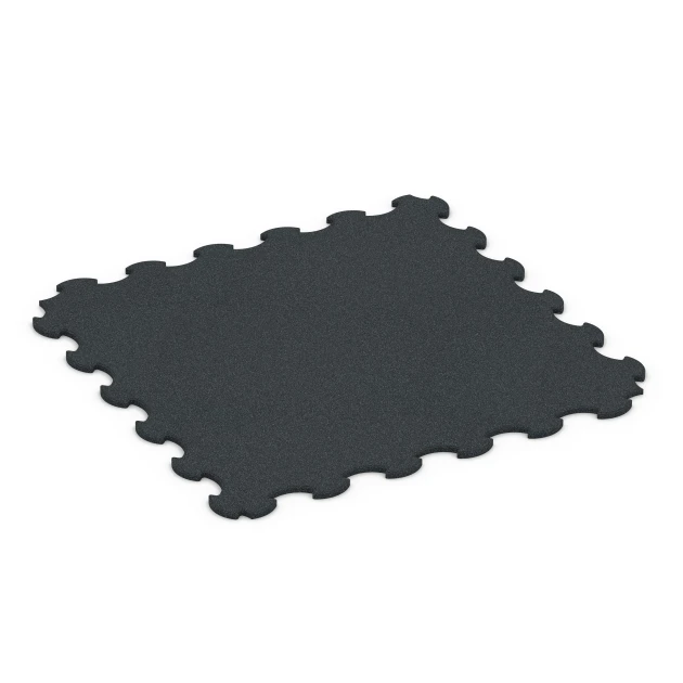 Fitness Vloerbeschermingsmat von WARCO im Farbdesign Antraciet mit den Abmessungen 102,5 x 102,5 x 1,5 cm | 1,05 m². Produktfoto von Artikel 6376 in der Aufsicht von schräg vorne.