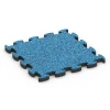 Sportveldtegel rubber von WARCO im Farbdesign Atlantische Oceaan mit den Abmessungen 44,6 x 44,6 x 2,8 cm | 0,20 m². Produktfoto von Artikel 6956 in der Aufsicht von schräg vorne.