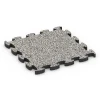Fitness Max Floor System von WARCO im Farbdesign Grauer Granit mit den Abmessungen 46 x 46 × 2,8 cm. Produktfoto von Artikel 6878 in der Aufsicht von schräg vorne.