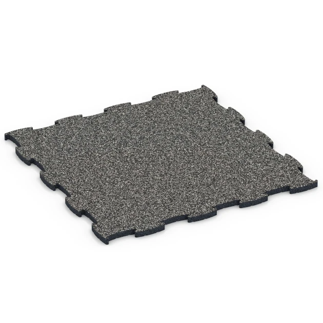 Fitness Active Floor System von WARCO im Farbdesign Dunkelgrauer Granit mit den Abmessungen 97,1 x 97,1 x 2,8 cm | 0,94 m². Produktfoto von Artikel 6850 in der Aufsicht von schräg vorne.