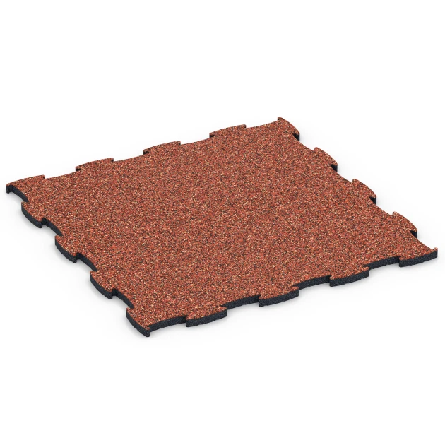 Fitness Active Floor System von WARCO im Farbdesign Feuersglut mit den Abmessungen 97,1 x 97,1 x 2,8 cm. Produktfoto von Artikel 6854 in der Aufsicht von schräg vorne.