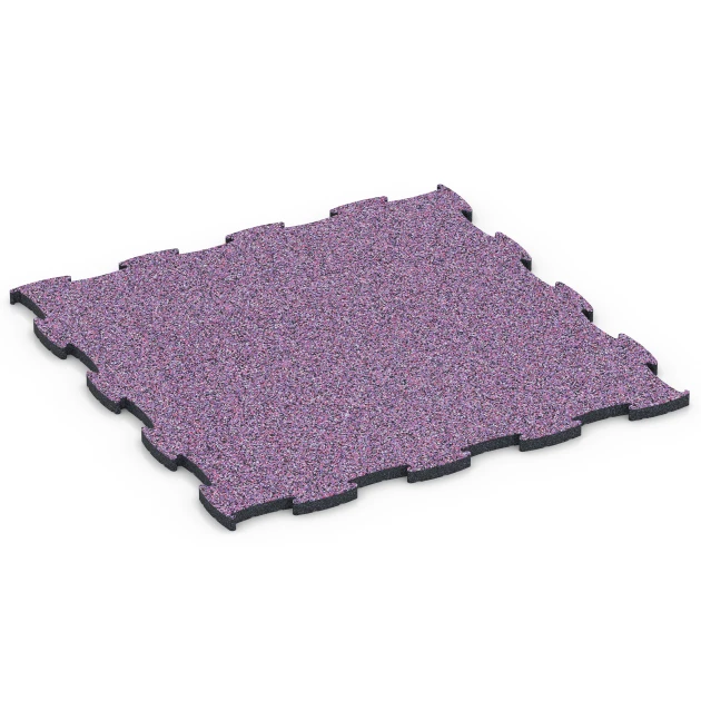 Fitness Active vloertegel von WARCO im Farbdesign Lavendel mit den Abmessungen 97,1 x 97,1 x 2,8 cm. Produktfoto von Artikel 6855 in der Aufsicht von schräg vorne.