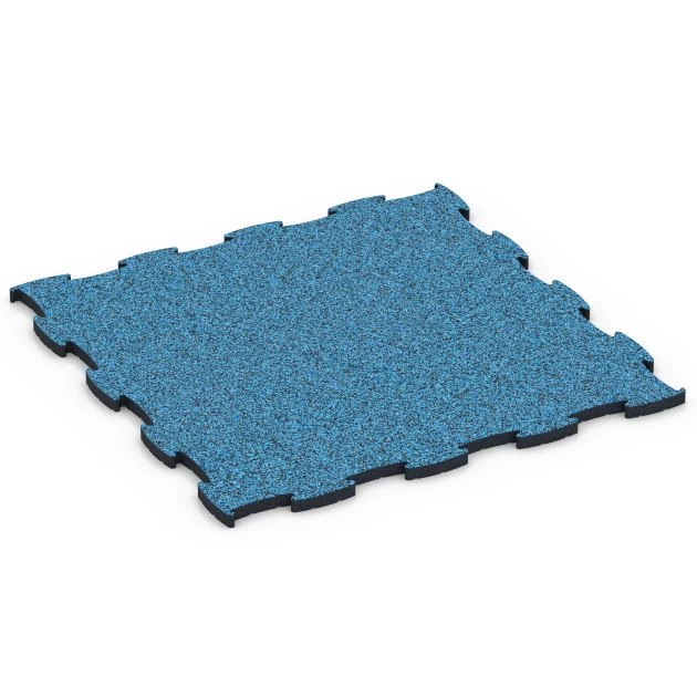 Fitness Max Floor System von WARCO im Farbdesign Atlantik mit den Abmessungen 97,1 x 97,1 x 2,8 cm. Produktfoto von Artikel 6893 in der Aufsicht von schräg vorne.
